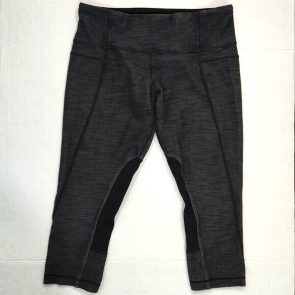 lululemon athletica Pants - Lululemon Riding Crop pants Slub Denim Gray 8 Crops
